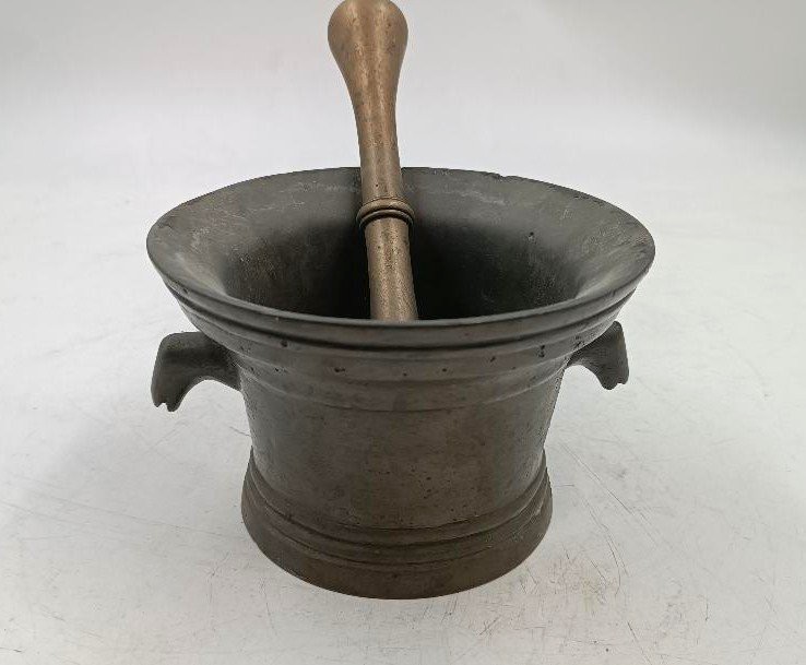 Mortier En Bronze Ancien 17ème Siècle Toscane