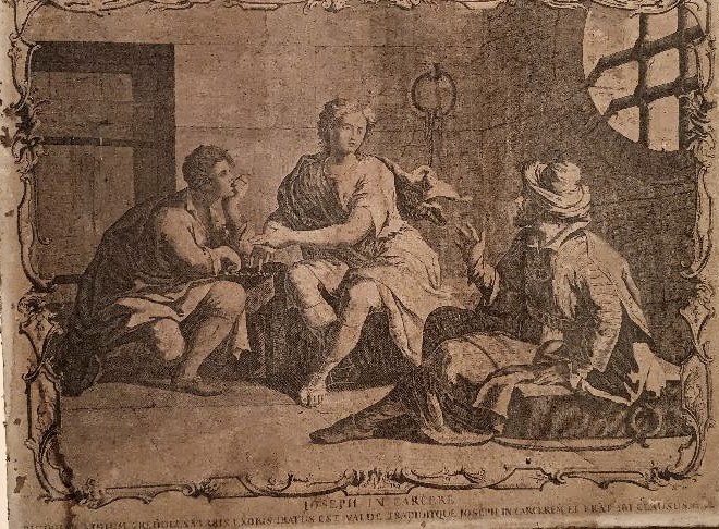 Antique Engraving Giovanni Volpato - 'joseph In Carcere 1768-photo-3