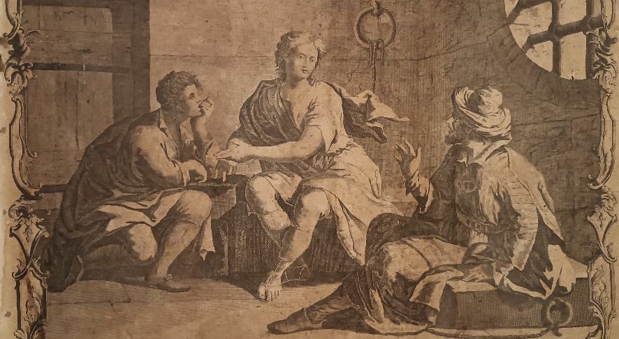 Antique Engraving Giovanni Volpato - 'joseph In Carcere 1768-photo-1