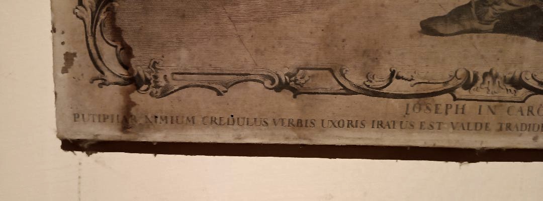 Antique Engraving Giovanni Volpato - 'joseph In Carcere 1768-photo-2