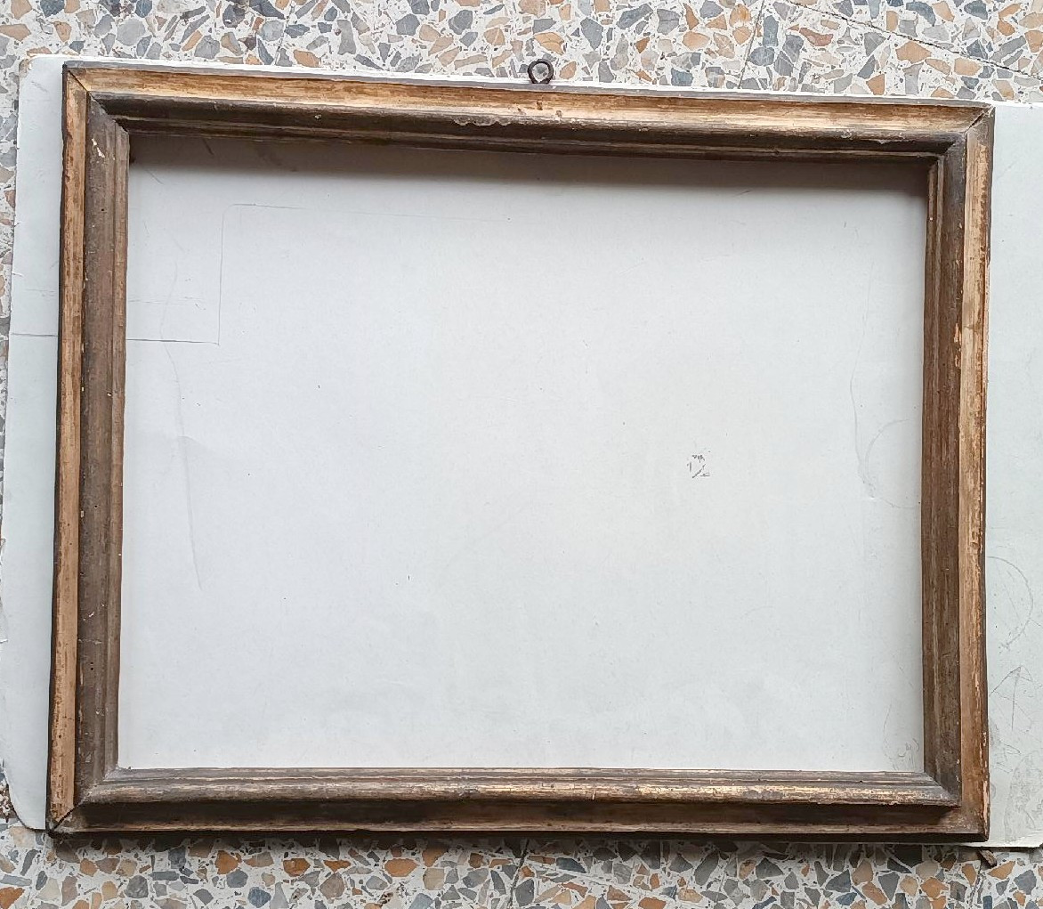 Antique Lacquered And Gilded Tuscan Frame From The 18th Century-photo-2