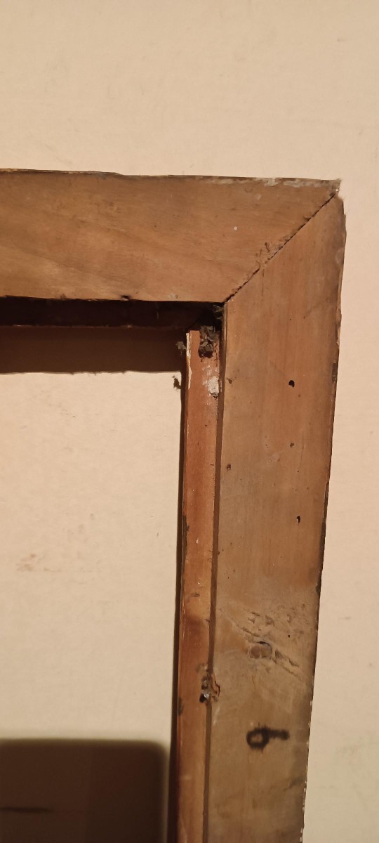 Antique Lacquered And Gilded Tuscan Frame From The 18th Century-photo-1