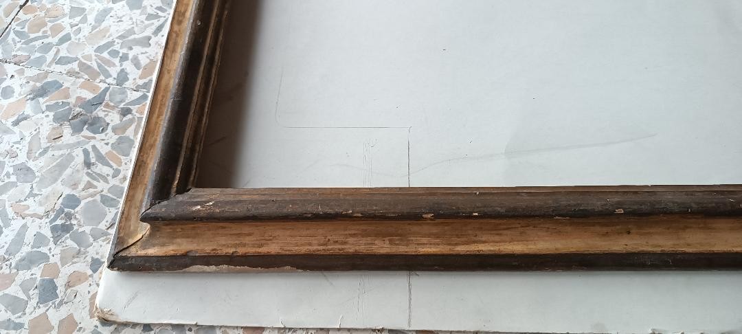 Antique Lacquered And Gilded Tuscan Frame From The 18th Century-photo-4