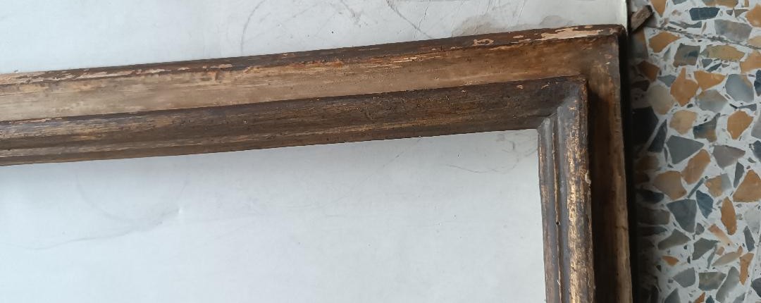 Antique Lacquered And Gilded Tuscan Frame From The 18th Century-photo-7