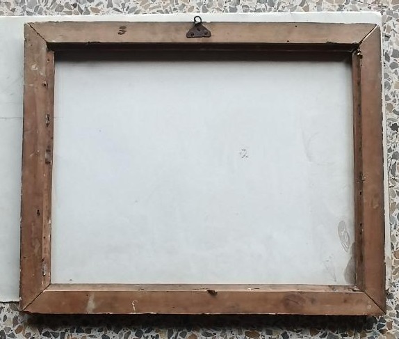 Cadre toscan ancien laqué et doré du XVIIIe siècle-photo-2