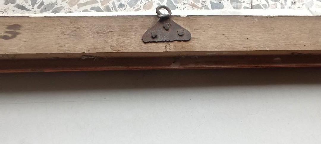 Cadre toscan ancien laqué et doré du XVIIIe siècle-photo-4