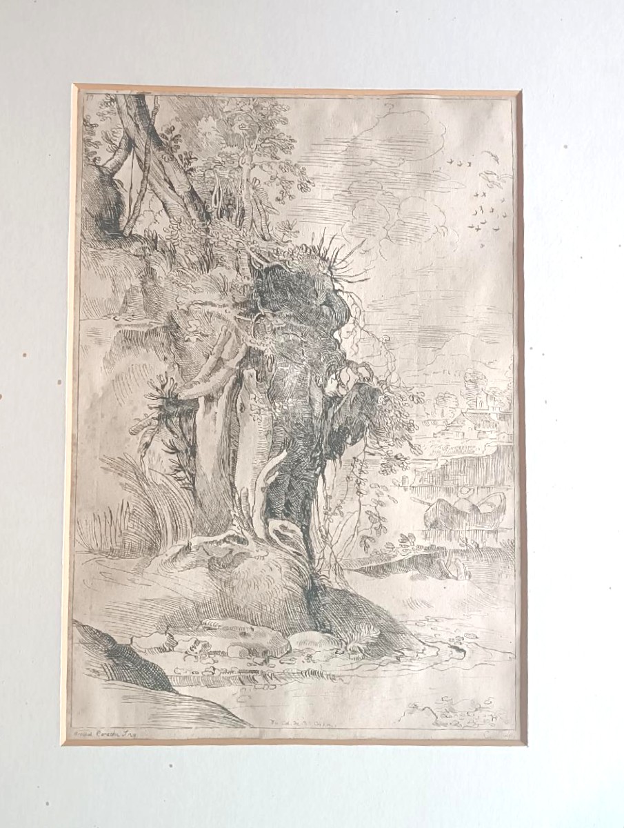 Dessin ancien sur papier vergé - XVIIe siècle - par Annibale Carracci-photo-2