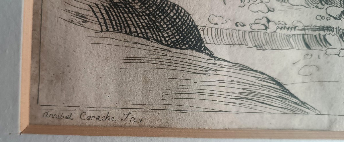 Dessin ancien sur papier vergé - XVIIe siècle - par Annibale Carracci-photo-4