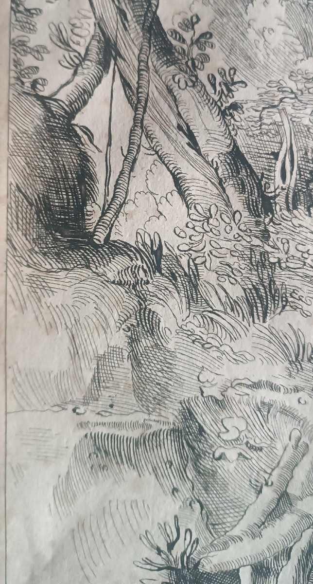 Dessin ancien sur papier vergé - XVIIe siècle - par Annibale Carracci-photo-5