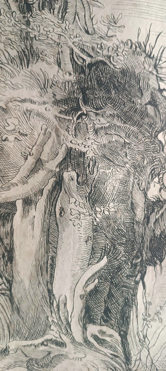 Dessin ancien sur papier vergé - XVIIe siècle - par Annibale Carracci-photo-7