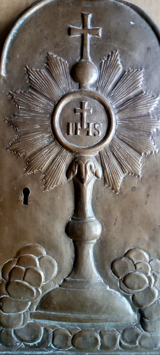 Antique Bronze Tabernacle Door From The 18th Century-photo-1