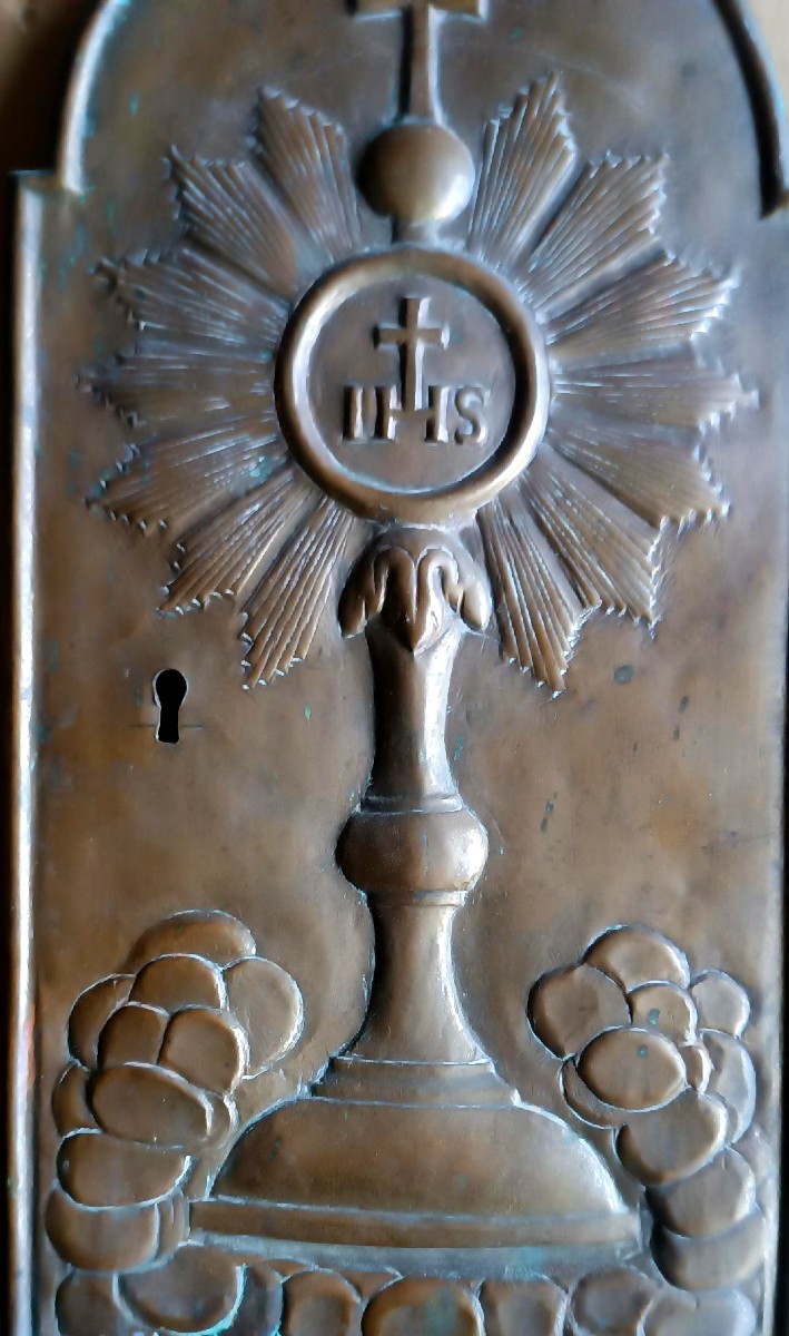Antique Bronze Tabernacle Door From The 18th Century-photo-4