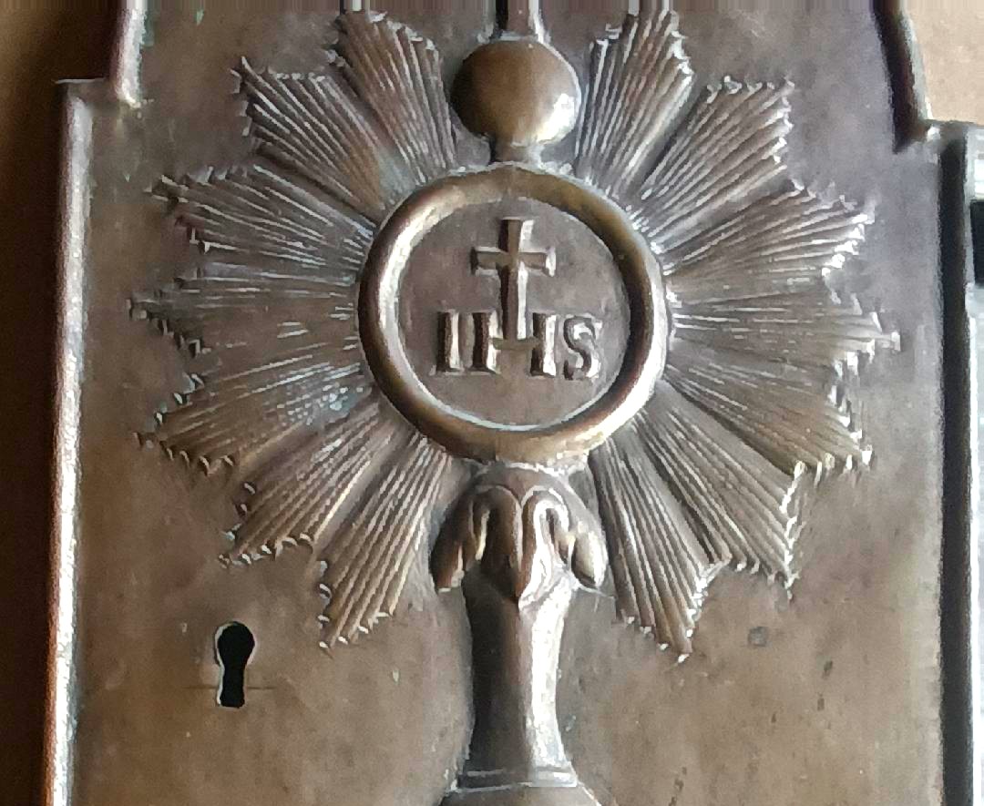 Antique Bronze Tabernacle Door From The 18th Century-photo-5