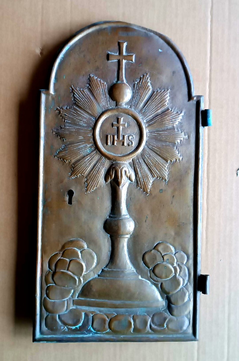 Antique Bronze Tabernacle Door From The 18th Century