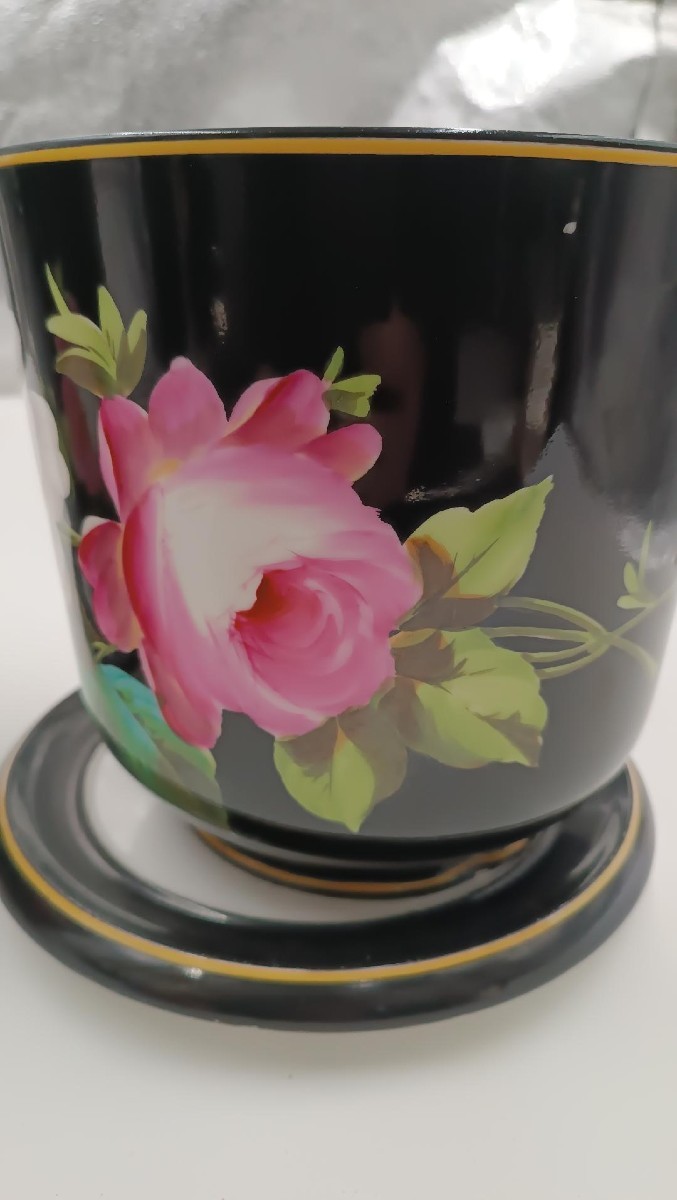 Pair Of Cashpot Vases, Ginori Porcelain, Second Half Of The 19th Century-photo-2