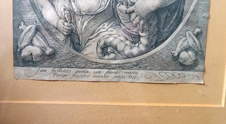 Gravure au burin. Cérès - Hendrik Goltzius (1558-1617) CÉRÈS-photo-2