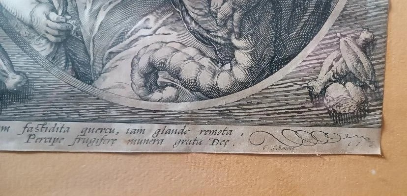 Gravure au burin. Cérès - Hendrik Goltzius (1558-1617) CÉRÈS-photo-3