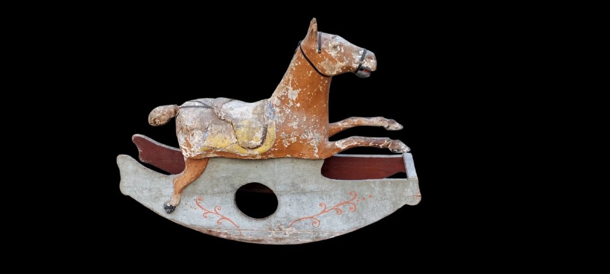 Rarity .. Rocking Horse Dating Back To The Mid-19th Century,-photo-3