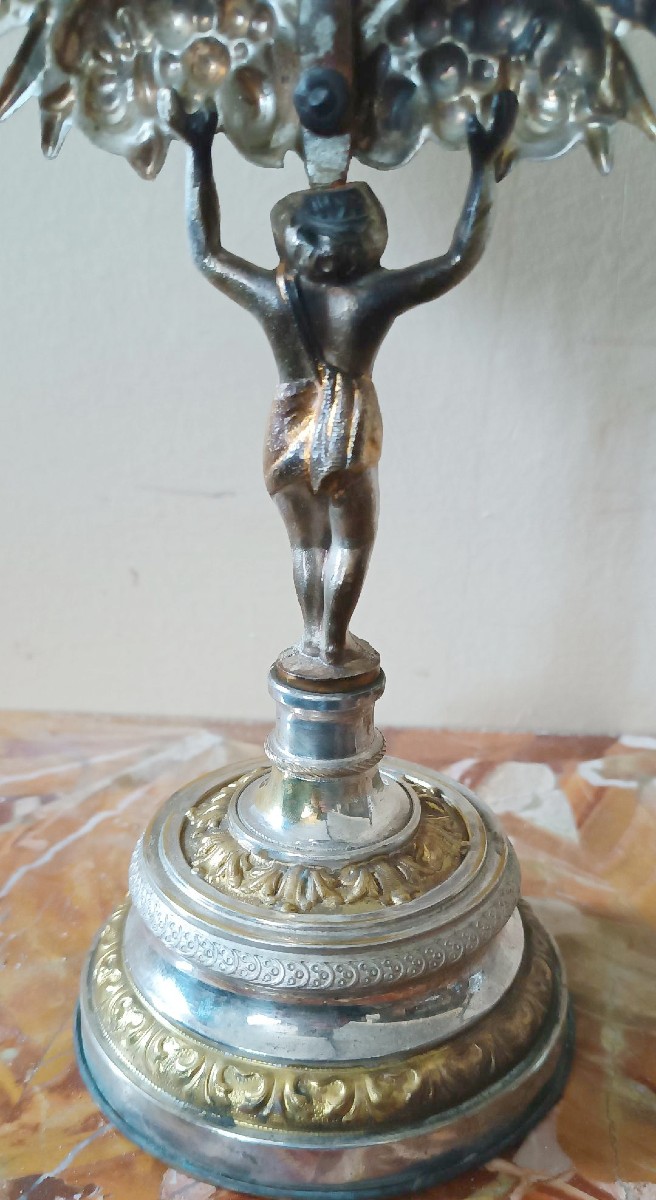 Silver-plated Metal Ray Monstrance From The Late 19th Century, Italian Manufacture-photo-4