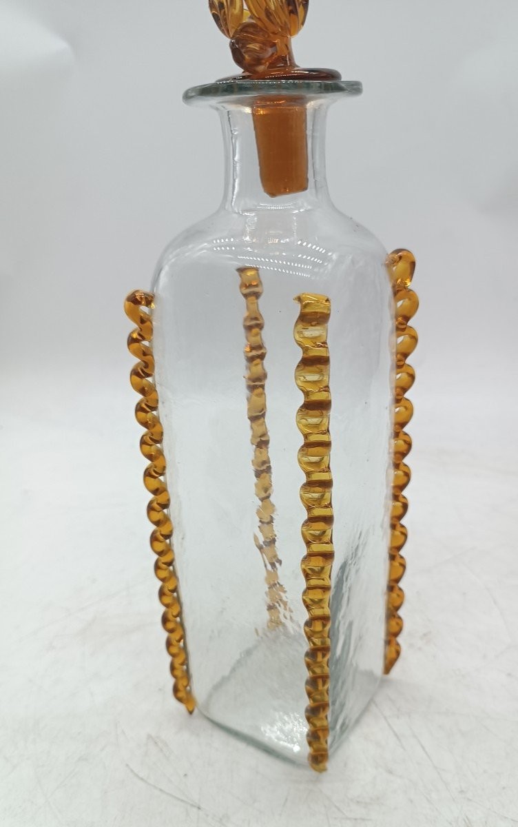 Murano Glass Bottle From The First Half Of The 20th Century-photo-3