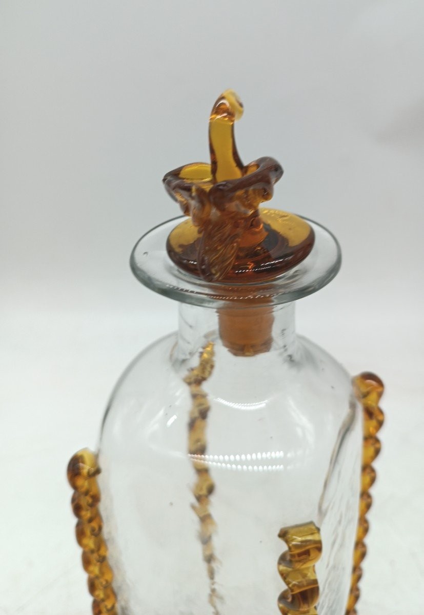 Murano Glass Bottle From The First Half Of The 20th Century-photo-4