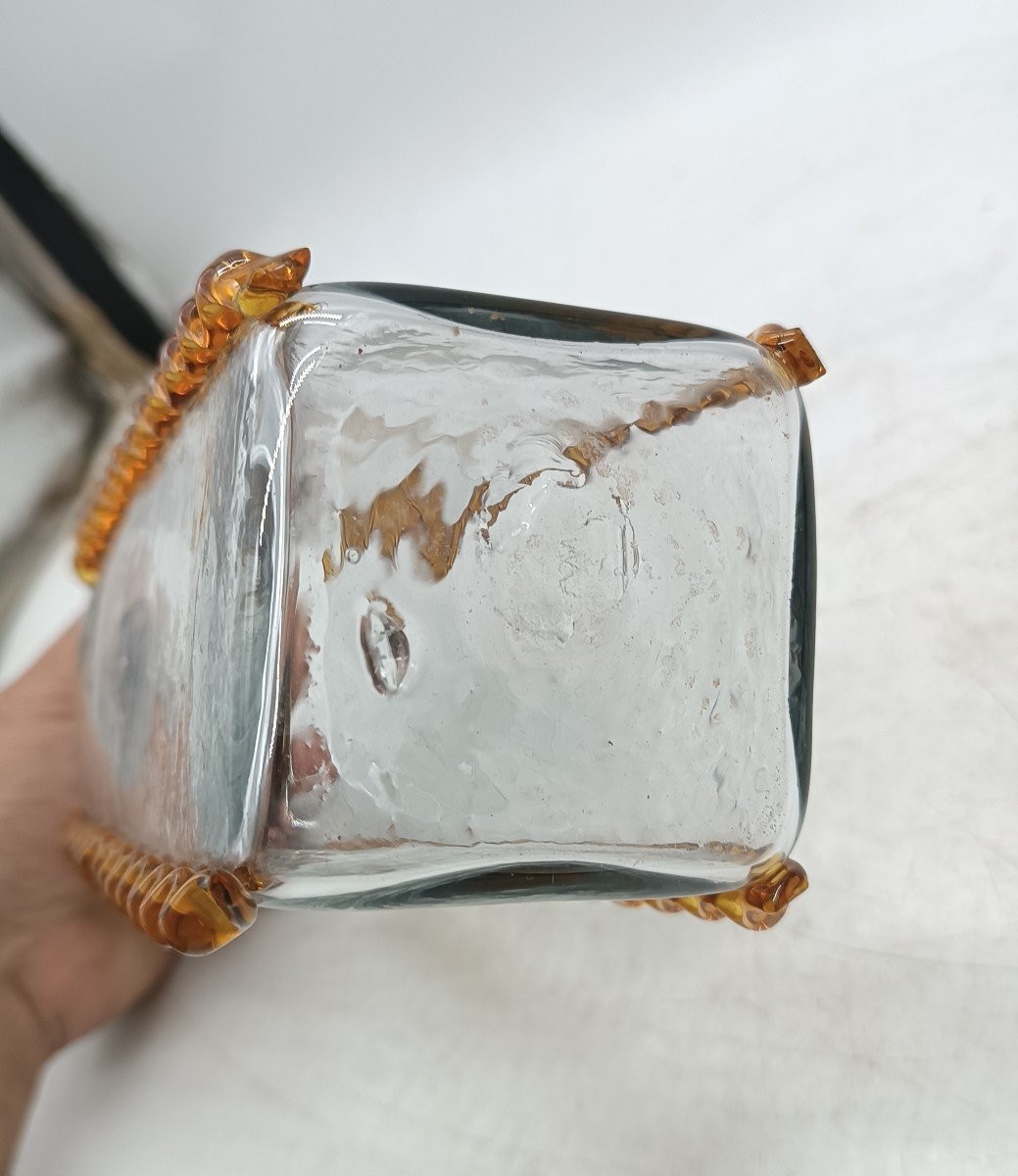 Murano Glass Bottle From The First Half Of The 20th Century-photo-3