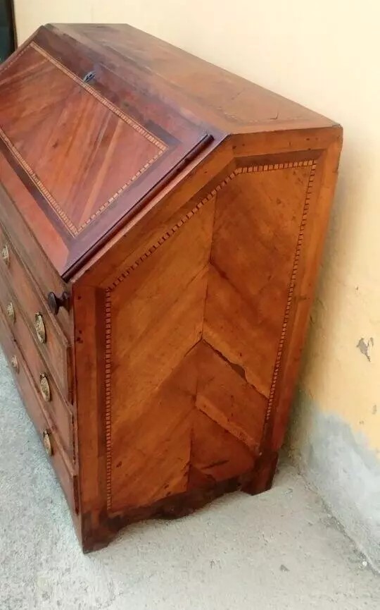 Antique Tuscan Louis XVI Period Bureau,-photo-6