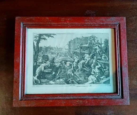 9 Antique Etchings - Landscapes, Pastoral Scenes - Bassano - Engraver Troyen - 1660-photo-2
