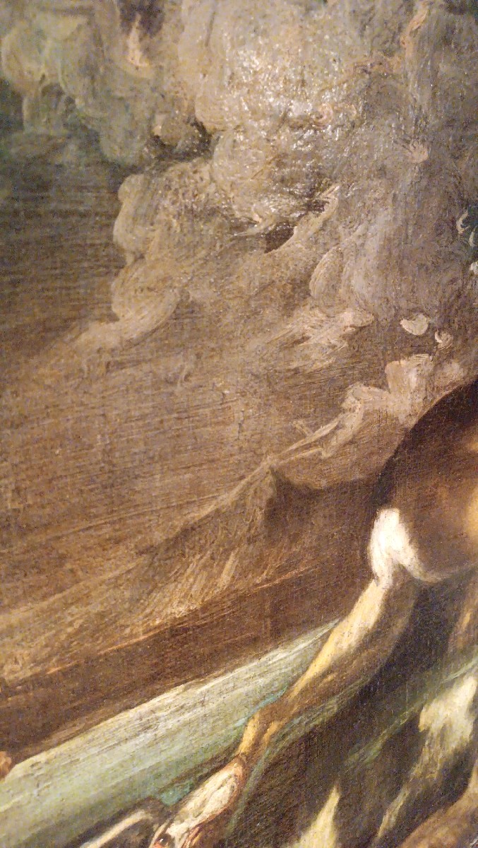 Hunting Scene - Ancient Painting 17th Century Flemish School 98x76 Cm-photo-4