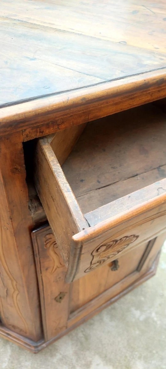 Large Antique Venetian 18th Century Solid Cherry Sideboard-photo-7