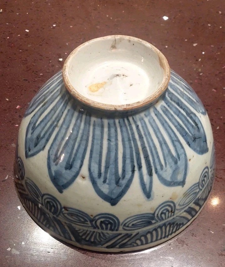 Ancient Chinese Blue Cup 17th Century Ming Dynasty-photo-2