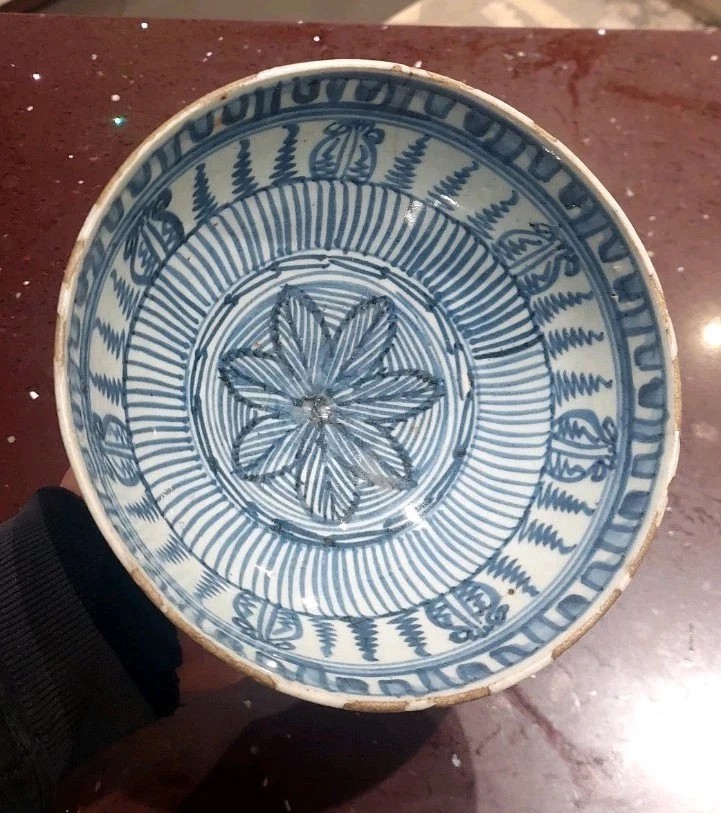 Ancient Chinese Blue Cup 17th Century Ming Dynasty-photo-1