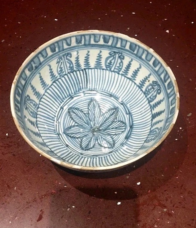 Ancient Chinese Blue Cup 17th Century Ming Dynasty-photo-2