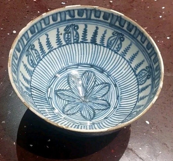 Ancient Chinese Blue Cup 17th Century Ming Dynasty