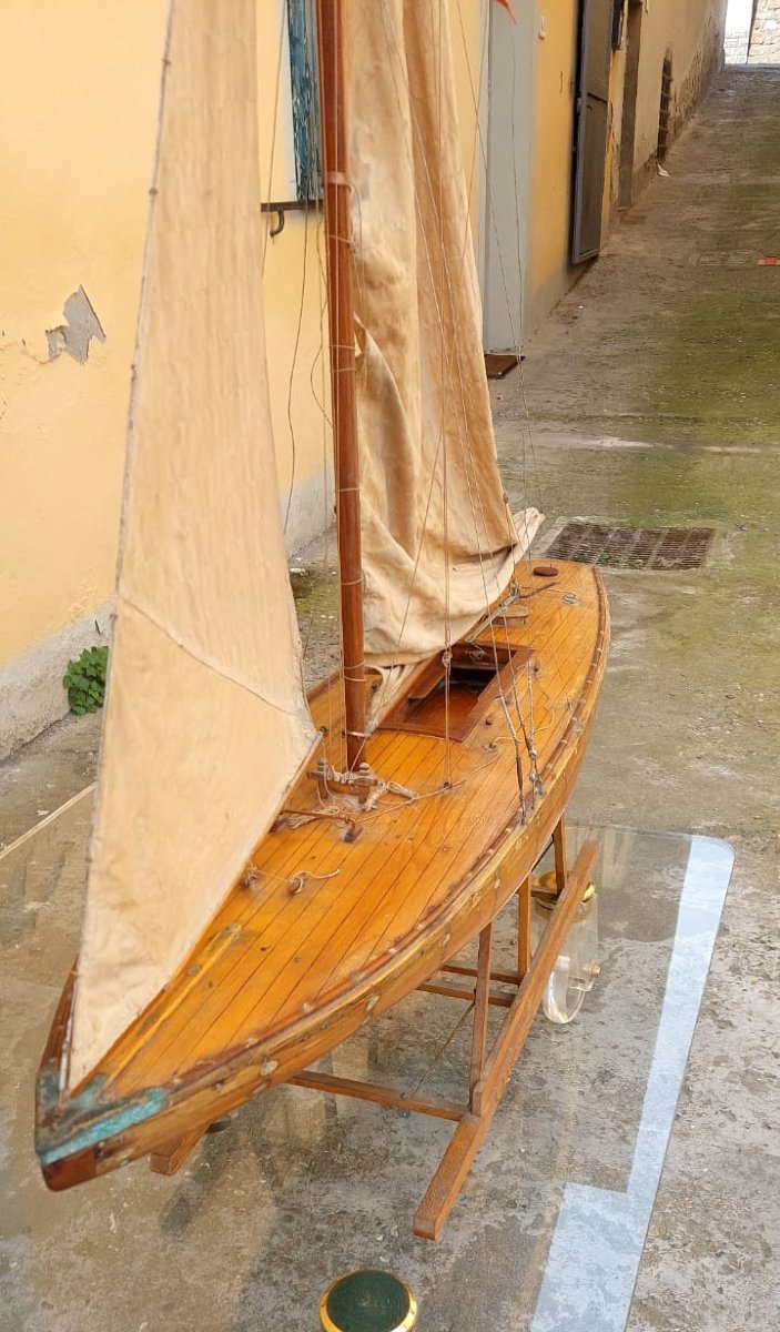 Maquette italienne de grande taille d'un voilier du XIXe siècle-photo-3