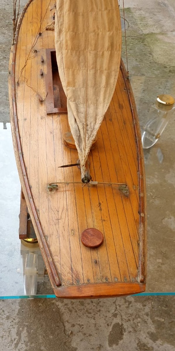 Maquette italienne de grande taille d'un voilier du XIXe siècle-photo-4