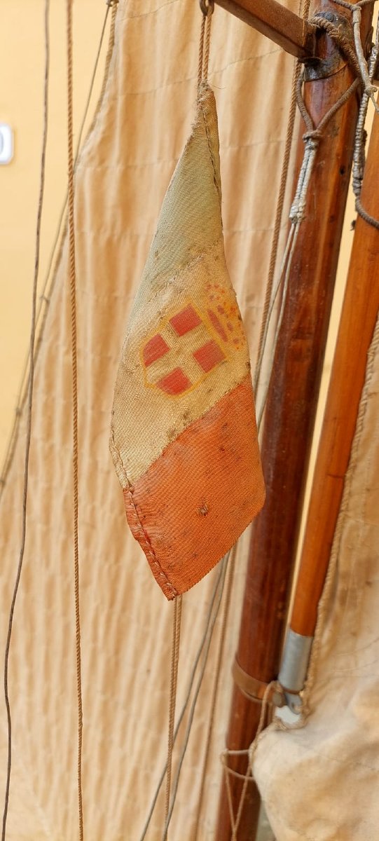 Maquette italienne de grande taille d'un voilier du XIXe siècle-photo-1