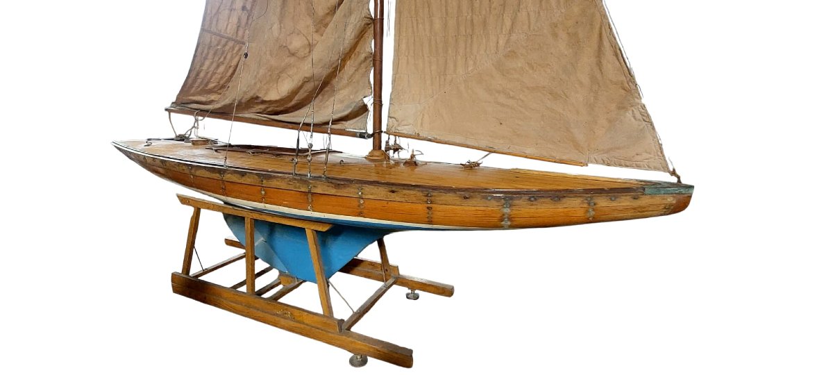 Maquette italienne de grande taille d'un voilier du XIXe siècle-photo-5