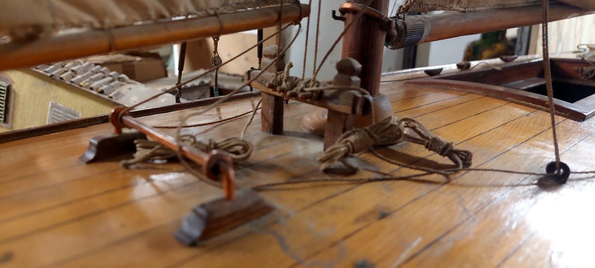 Maquette italienne de grande taille d'un voilier du XIXe siècle-photo-7