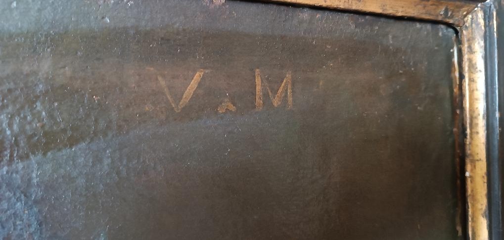 Huile sur toile ancienne - Sainte Agnès - École romaine, XVIIe siècle-photo-5