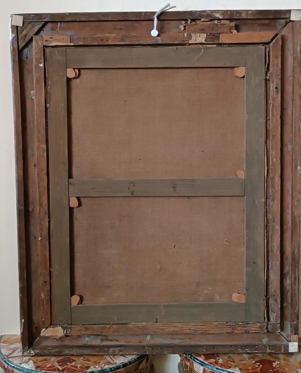 Huile sur toile ancienne - Sainte Agnès - École romaine, XVIIe siècle-photo-7