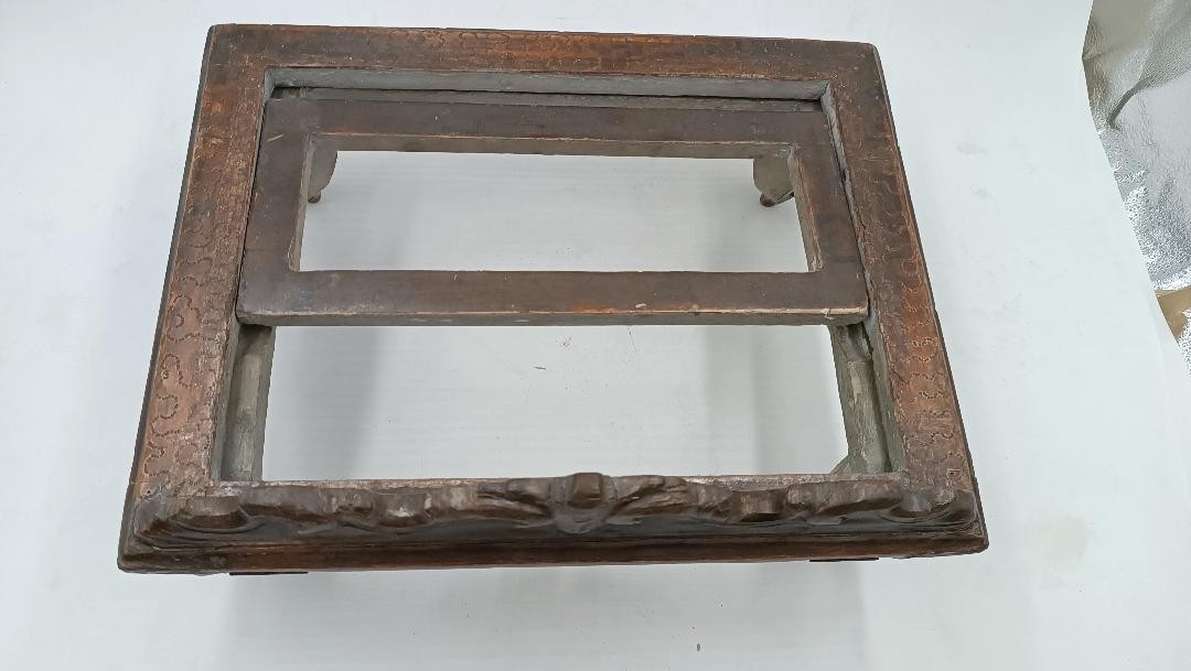 18th Century Silver-plated Wooden Lectern, Italy-photo-2