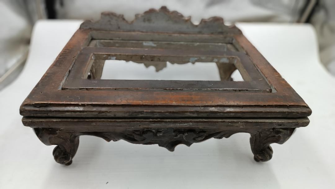 18th Century Silver-plated Wooden Lectern, Italy-photo-6