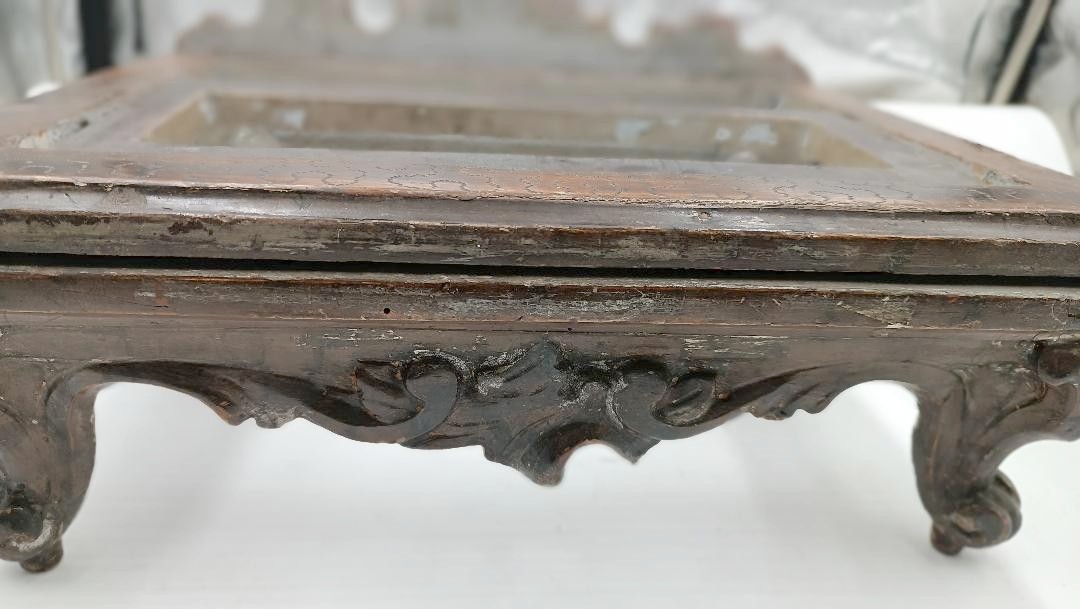 18th Century Silver-plated Wooden Lectern, Italy-photo-7