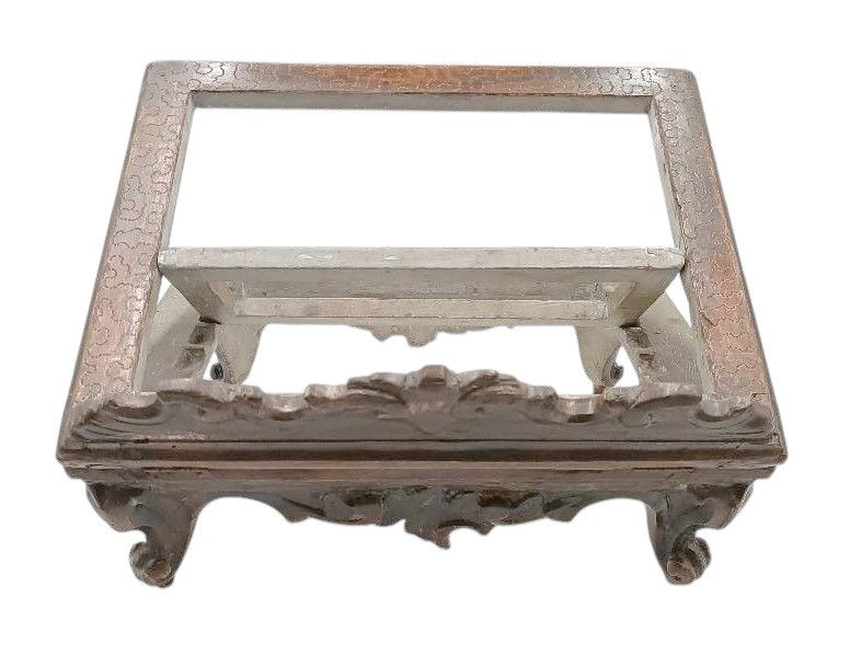 18th Century Silver-plated Wooden Lectern, Italy