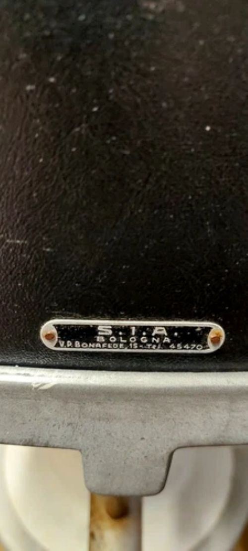 Antique Barber Chair From The 50s/60s (original) Vintage Aluminum Leather-photo-4