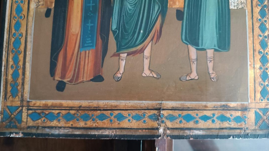 Ancienne Icône Russe, Début Du XIXe Siècle-photo-2