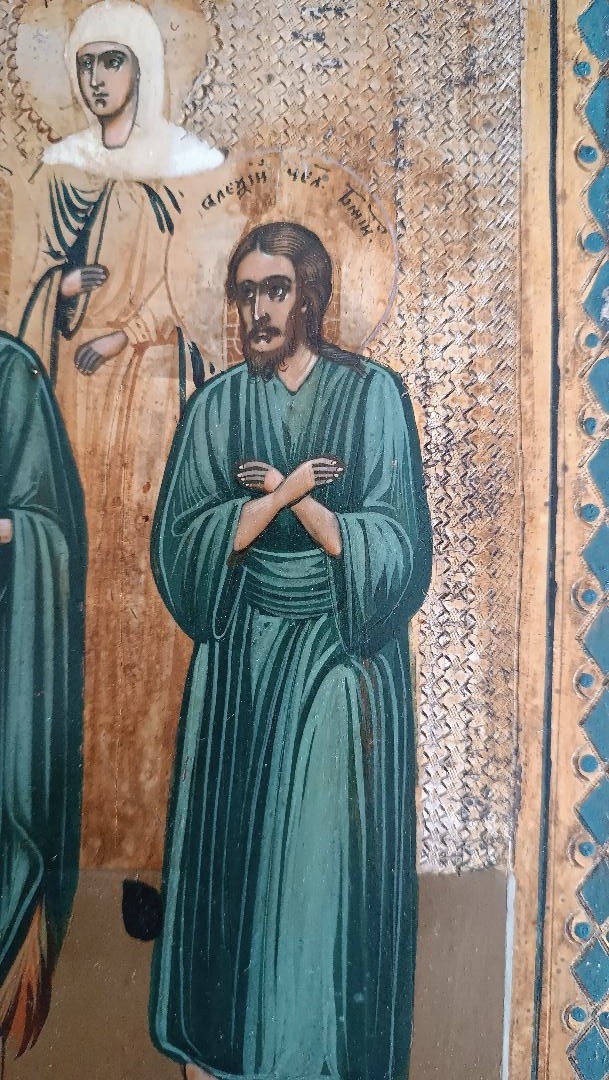 Ancienne Icône Russe, Début Du XIXe Siècle-photo-6