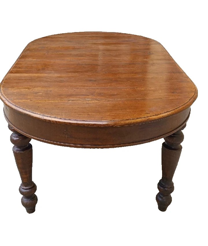 Antique Oval Extendable Walnut Table--photo-3