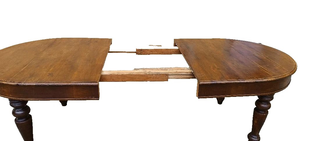 Antique Oval Extendable Walnut Table--photo-1